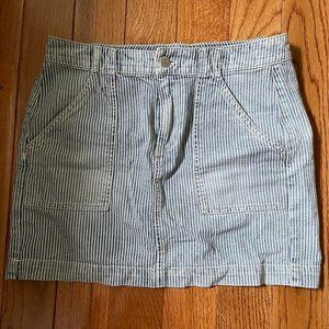 SOLD - Madewell Striped Denim Skirt, Size 2
